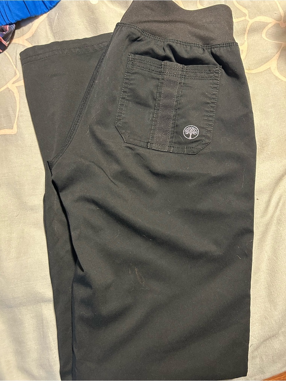 healing hands Women's Straight Leg Scrub Pants in Black